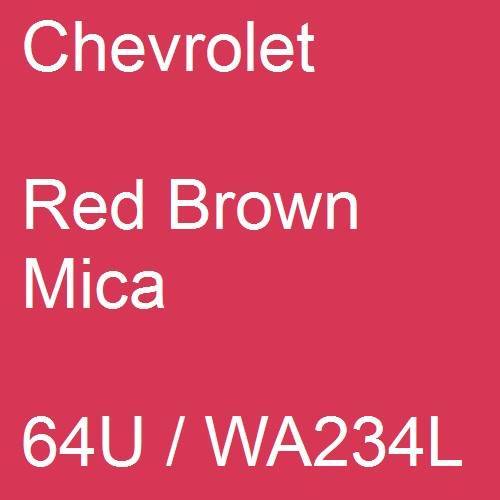 Chevrolet, Red Brown Mica, 64U / WA234L.